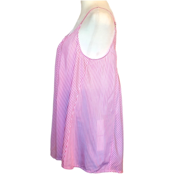 NEW Tommy Bahama Palm Cove Pink and White Striped Swing Cami Top Small MSRP $100 - Picture 9 of 16